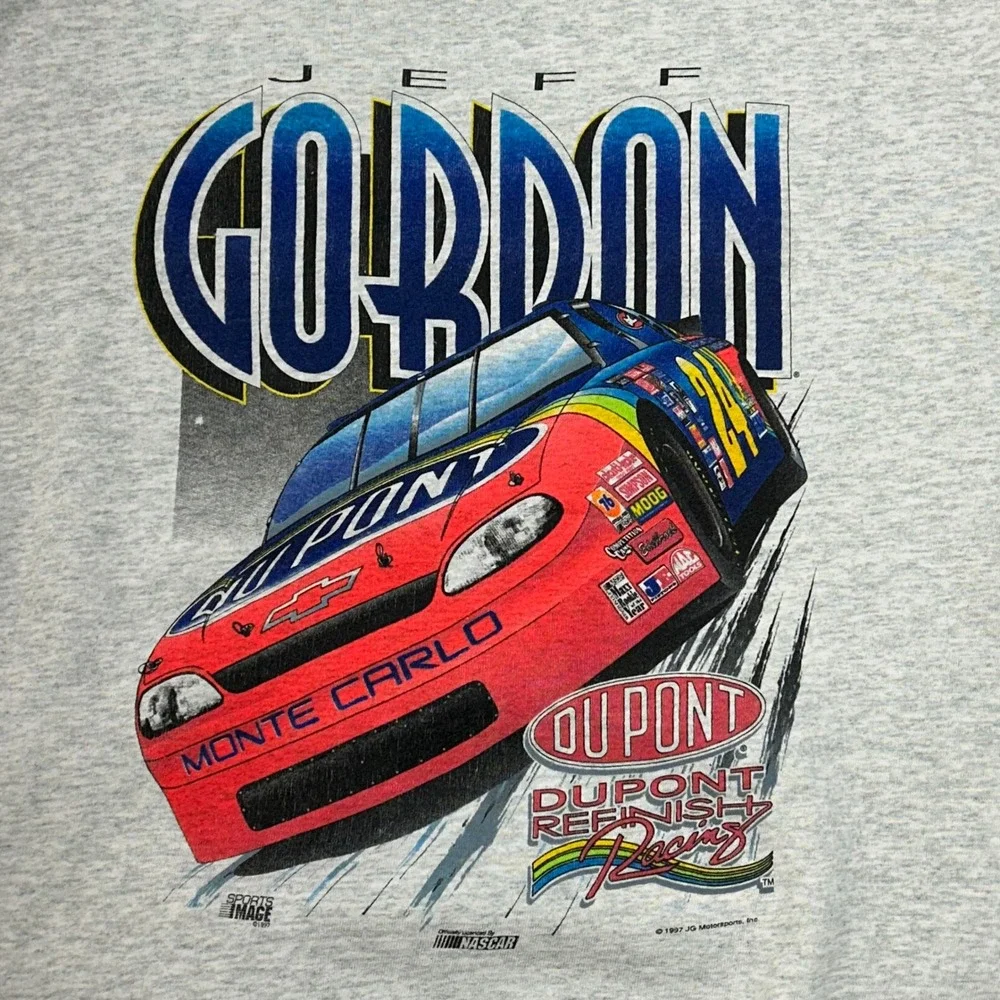 90s Vintage Nascar Jeff Gordon Sweatshirt Mens Large Racing Pullover Crewneck